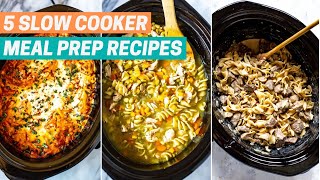 5 HEALTHY SLOW COOKER RECIPES  Easy Crockpot Recipes Perfect for Meal Prep [upl. by Eleanor]