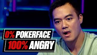 0 Pokerface 100 Angry Moments ♠️ PokerStars [upl. by Aikemaj]