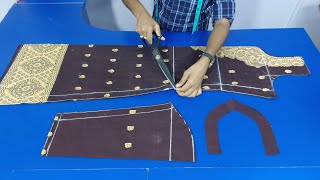 kameez cutting 38 amp 39 body size  রেডিমেট থ্রিপিসের কামিজ কাটিং করার নিয়ম [upl. by Arbmik]