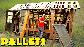 Pallet CABIN from START to FINISH in 10 minutes [upl. by Karole]