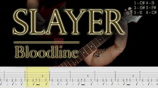 Slayer  Bloodline guitar cover playthrough tabs [upl. by Rowena753]