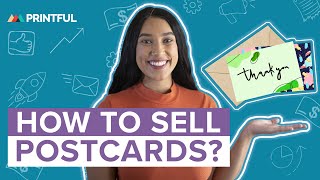 How to Sell Custom Postcards Online Printful PrintonDemand [upl. by Charline]