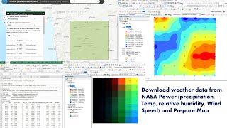 Download weather data from NASA Power precipitation Temp relative humidity and Prepare Map [upl. by Fenwick]