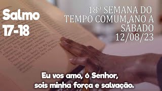 Salmo 1718 cifra Sábado 12082023 18ª Semana do Tempo Comum Ano A  Ana Walquiria [upl. by Ailina3]