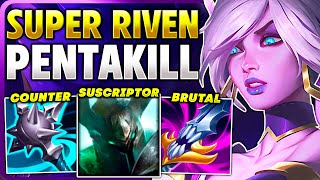 💀¡MEGA PENTAKILL 1V5 con RIVEN cuando ME ENCUENTRO a 1 SUSCRITOR en RANKED ROTISIMO [upl. by Latrice]