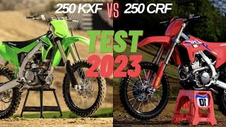 TEST 250 CRF  250 KXF 2023  APERO MOTO 🤯 [upl. by Nyroc]