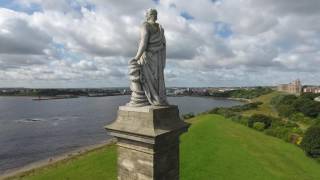 Drone  Tynemouth Collingwood Monument and Tynemouth Priory 10082016  4K [upl. by Sudhir]