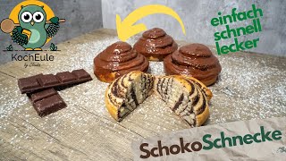 SchokoMohnschnecken backen  Hefeteig mit Mohnfülle und Schokoglasur  Thermomix® ♥️ 𝑲𝒐𝒄𝒉𝑬𝒖𝒍𝒆 [upl. by Hewart]