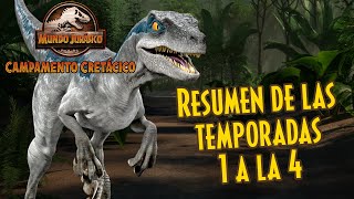 Resumen de las temporadas 1 a la 4 del Campamento Cretácico  JURASSIC WORLD CAMPAMENTO CRETÁCICO [upl. by Erine]