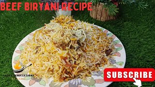 Beef Biryani recipe Famous karachi beef biryani Masaledar beef biryani TastyTemptations byrabia [upl. by Moureaux]