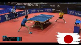 Kagawa Sakurako vs Hsu yi  jen  U 17 girls singles  QF  WTT Youth Contender Darwin 2024 [upl. by Fugere]