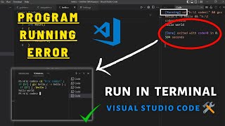 VS Code Terminal Not Showing Output  VS Code Terminal Not Working [upl. by Artenahs506]