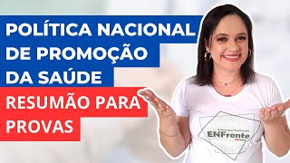 Política Nacional de Promoção da Saúde PNPS O que é PROMOÇÃO DA SÁUDE  Profa Juliana Mello [upl. by Neeliak]