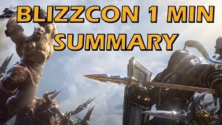 Blizzcon 2017 Summarized in 1 Minute [upl. by Sira]