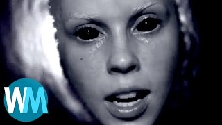 Top 10 Most Terrifying Music Videos [upl. by Usanis126]