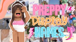 15 PREPPY Display Names FOR ROBLOX [upl. by Asirap]