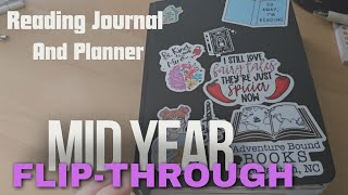 MIDYEAR READING JOURNAL  PLANNER FLIP THROUGH [upl. by Annaeoj]