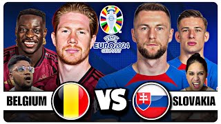 Belgium vs Slovakia LIVE score and updates  Euro 2024 BEL v SVK [upl. by Aicirtac]