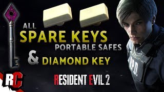 Resident Evil 2 Where to find a pink key diamond [upl. by Airalednac]