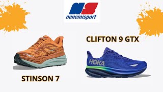 Clifton 9 GORETEX e Stinson 7 HOKA  Nencini Sport [upl. by Zorah730]