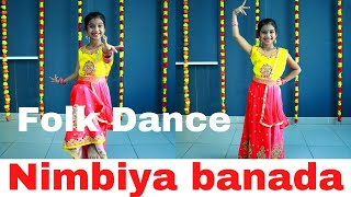 Nimbiya Banada Myagala  Folk Dance  Kannada Dance  Easy Dance steps  Anvi Shetty [upl. by Holladay120]