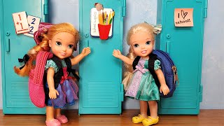 New School year  Elsa amp Anna toddlers are not in the same class  Barbie  new teachers amp students [upl. by Ntsyrk]