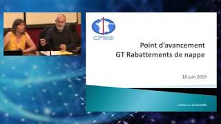 Avancement du GT CFMS quotRabattements de nappequot  18 juin 2019 [upl. by Tareyn904]