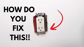 How To Fix a Sunken Electrical Outlet  Why The Easy Way Is Illegal [upl. by Jona933]