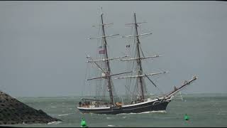 rough sea  classic sailing vessel  Morgenster  Oostende voor Anker 2023 [upl. by Walburga816]