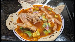 Pozole Rojo De Pollo [upl. by Ahsinar]