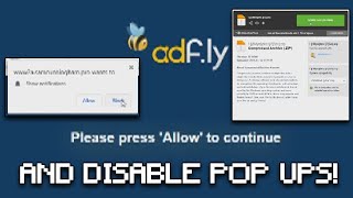 How to BYPASS adfly amp DISABLE Pop ups [upl. by Epillihp193]