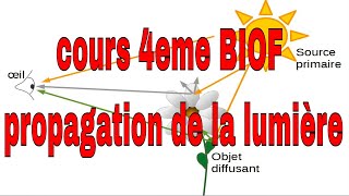 cours 4eme BIOF propagation de la lumière [upl. by Acinorrev32]