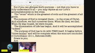 GODS EONIAN PURPOSE THE LOST quotCHRISTIANquot DOCTRINE  Hiding in Gods PURPOSE RE Romans 325 [upl. by Irrol213]