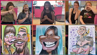 Drawing Funny Caricatures Of Random People On The Street ▶️ 4Best Surprising Reaction [upl. by Brentt]