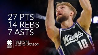 Domantas Sabonis 27 pts 14 rebs 7 asts vs Spurs 2324 season [upl. by Anazraf]