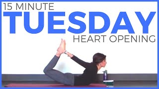 Tuesday 7 Day Yoga Challenge Heart Opening Yoga Routine  Sarah Beth Yoga [upl. by Trueblood]