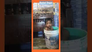 Bucket singer shorts shortsfeed kids viralvideo entertainment [upl. by Gosney765]