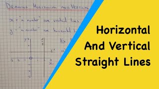 How To Draw Horizontal And Vertical Line Graphs Onto A Coordinate Grid [upl. by Timmy]