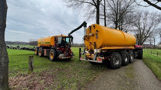 Mestseizoen 2024 Vredo VT 3936 van Tolkamp Agri Service aan het grasland bemesten [upl. by Naamann]