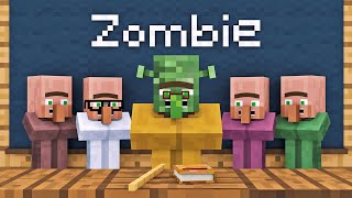 Zombie vs Villager Life 1  Alien Being Minecraft Animation [upl. by Cornwell]