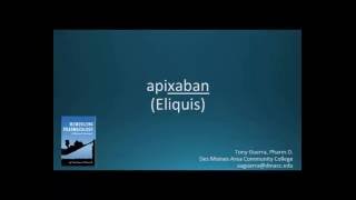 How to pronounce apixaban Eliquis Memorizing Pharmacology Flashcard [upl. by Rubenstein544]