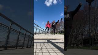 Warm up for our 2 mile jog jogging warmup hudsonriver [upl. by Laurance]