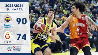 Fenerbahçe Beko 9074 Galatasaray Ekmas  Türkiye Sigorta Basketbol Süper Ligi  202324 [upl. by Trillby]