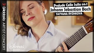 Tatyana Ryzhkova plays the Prelude from the 1st Cello Suite by JS Bach  DAddario Artists Concert [upl. by Ahcatan]