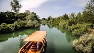 Ljubljana from the river boat  Timelapse HD [upl. by Woolcott]