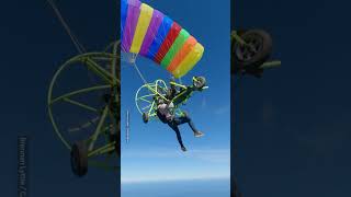 Just To Make Flying Even More Scary 🪂😮 parachute paramotor wow viralshorts scary flying [upl. by Tabatha]