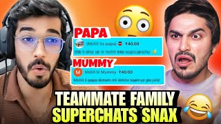 Teammate Family Superchats Snax😂 FUNNY BGMI HIGHLIGHT🤣 [upl. by Yelsna]