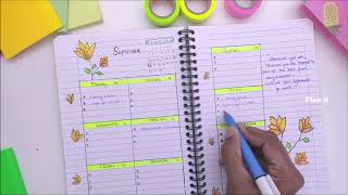 How to make weekly planner for beginners Step by step  Diy planners using notebook [upl. by Marina]