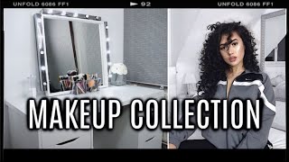 MAKEUP COLLECTION amp STORAGE 2017   ft DIY Hollywood Vanity [upl. by Mada]