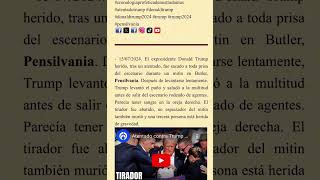 aTENTADO A dONALD tRUMP pESNSILVANIA [upl. by Vasilis34]